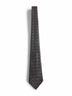 Brown nappa leather Intrecciato tie