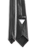 Brown nappa leather Intrecciato tie