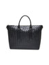 Black Intrecciato Soft Briefcase