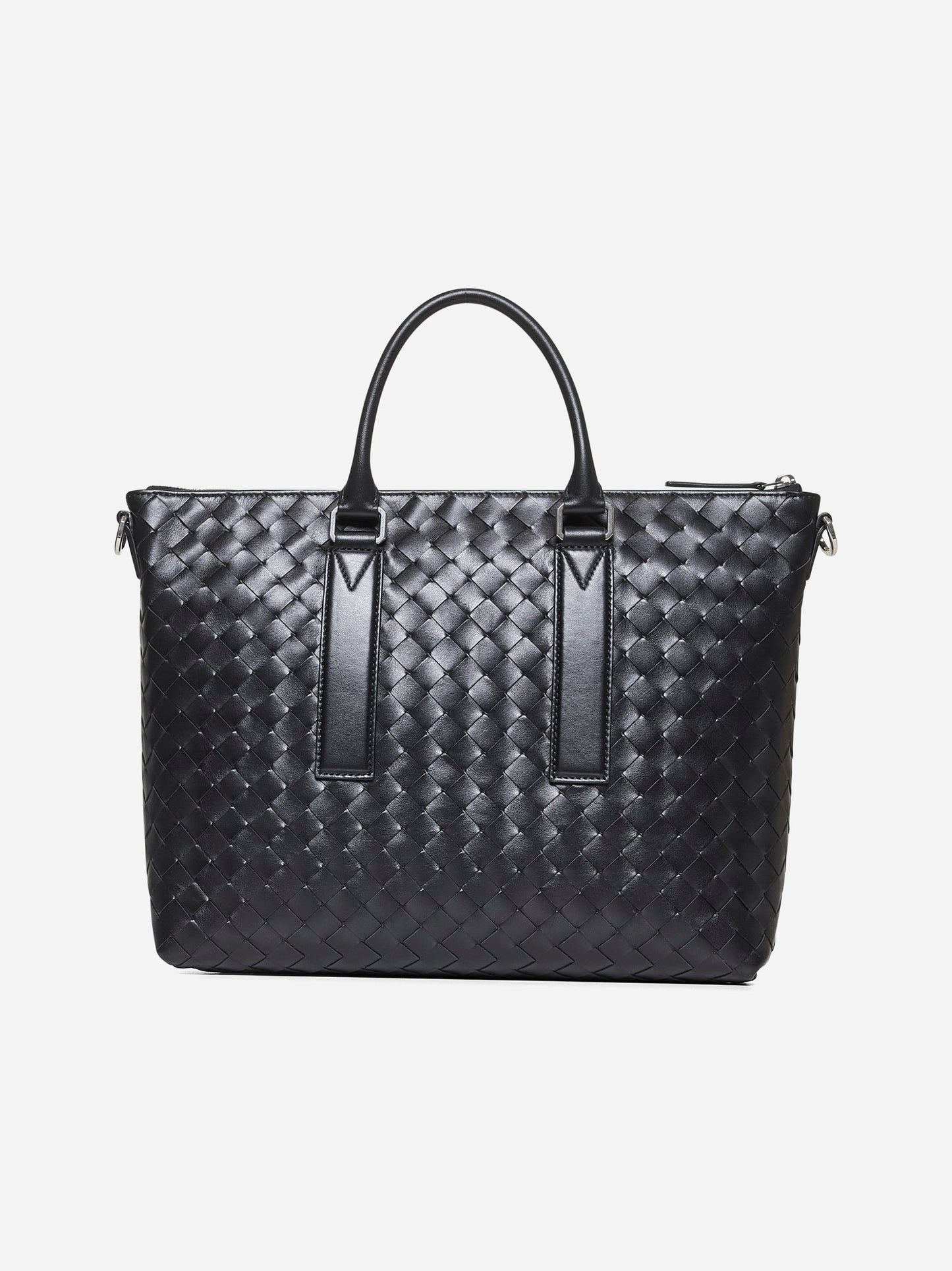 Black Intrecciato Soft Briefcase
