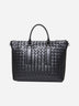 Black Intrecciato Soft Briefcase