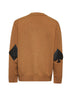 Brown Intrecciato patches cardigan