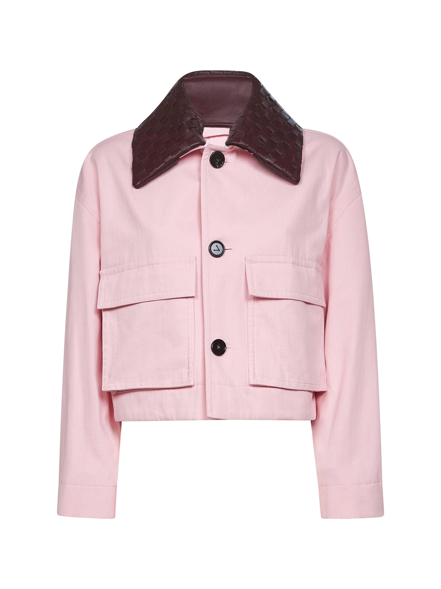 Pink cotton short twill jacket