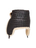 Fondant Intrecciato leather aviator hat