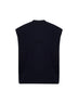 Gilet stile cardigan in maglia a coste piatte blu