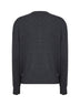 Cardigan in maglia a coste piatte grigia