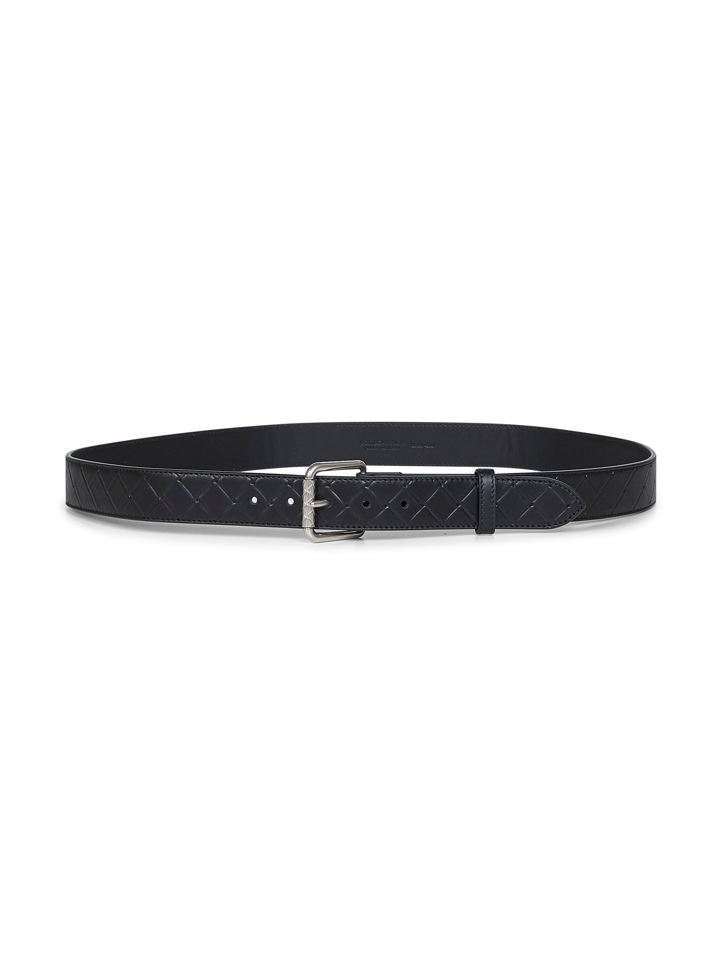 Black Intrecciato Stamp belt