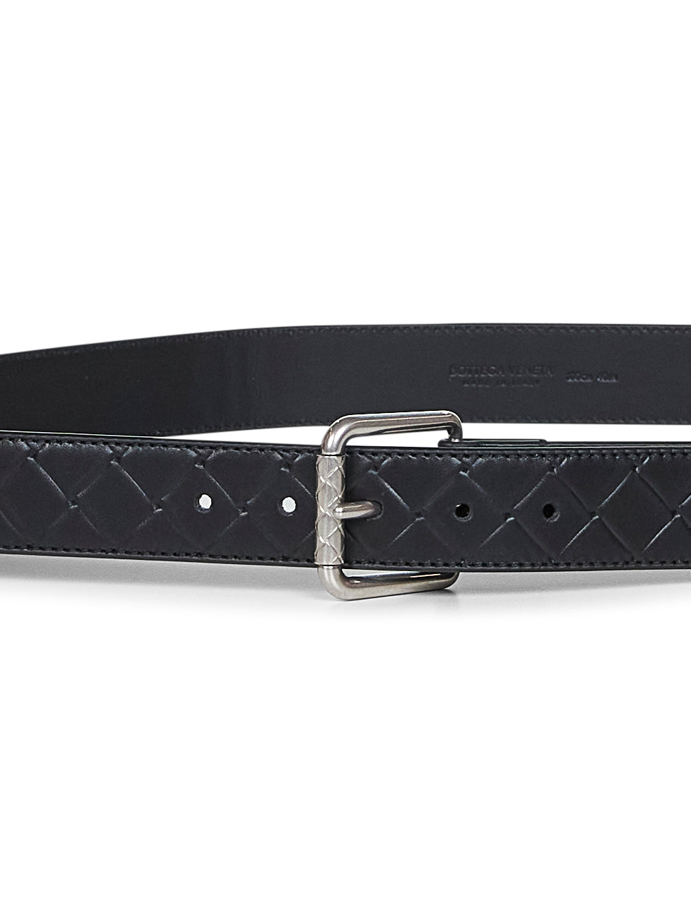 Black Intrecciato Stamp belt