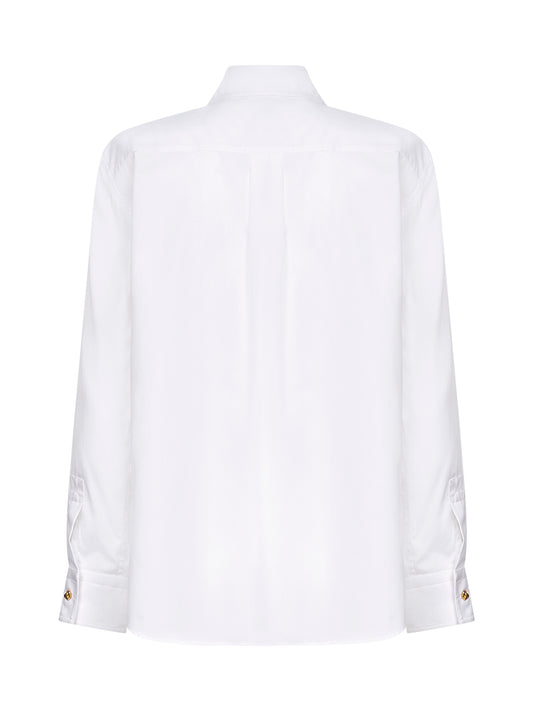 Camicia in popeline di cotone bianco