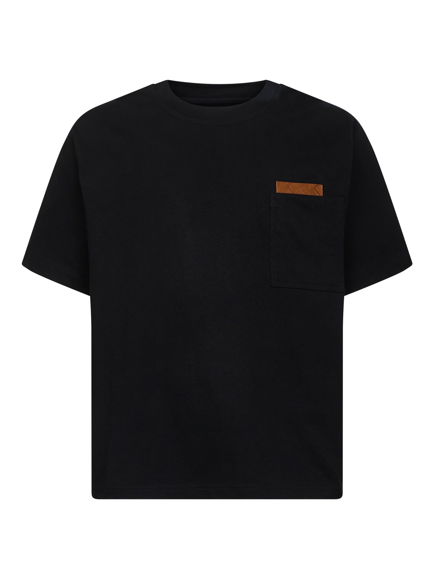 T-shirt girocollo in jersey di cotone Pima nero