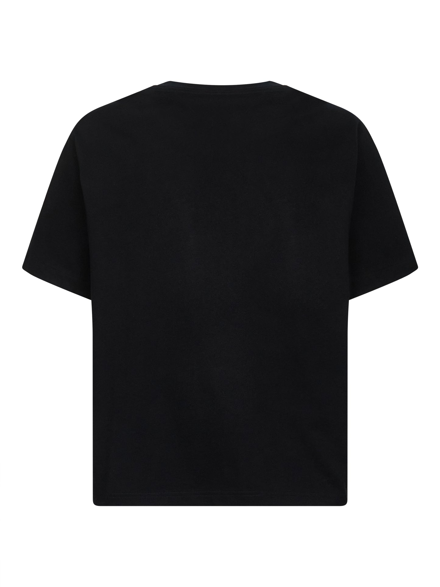 T-shirt girocollo in jersey di cotone Pima nero