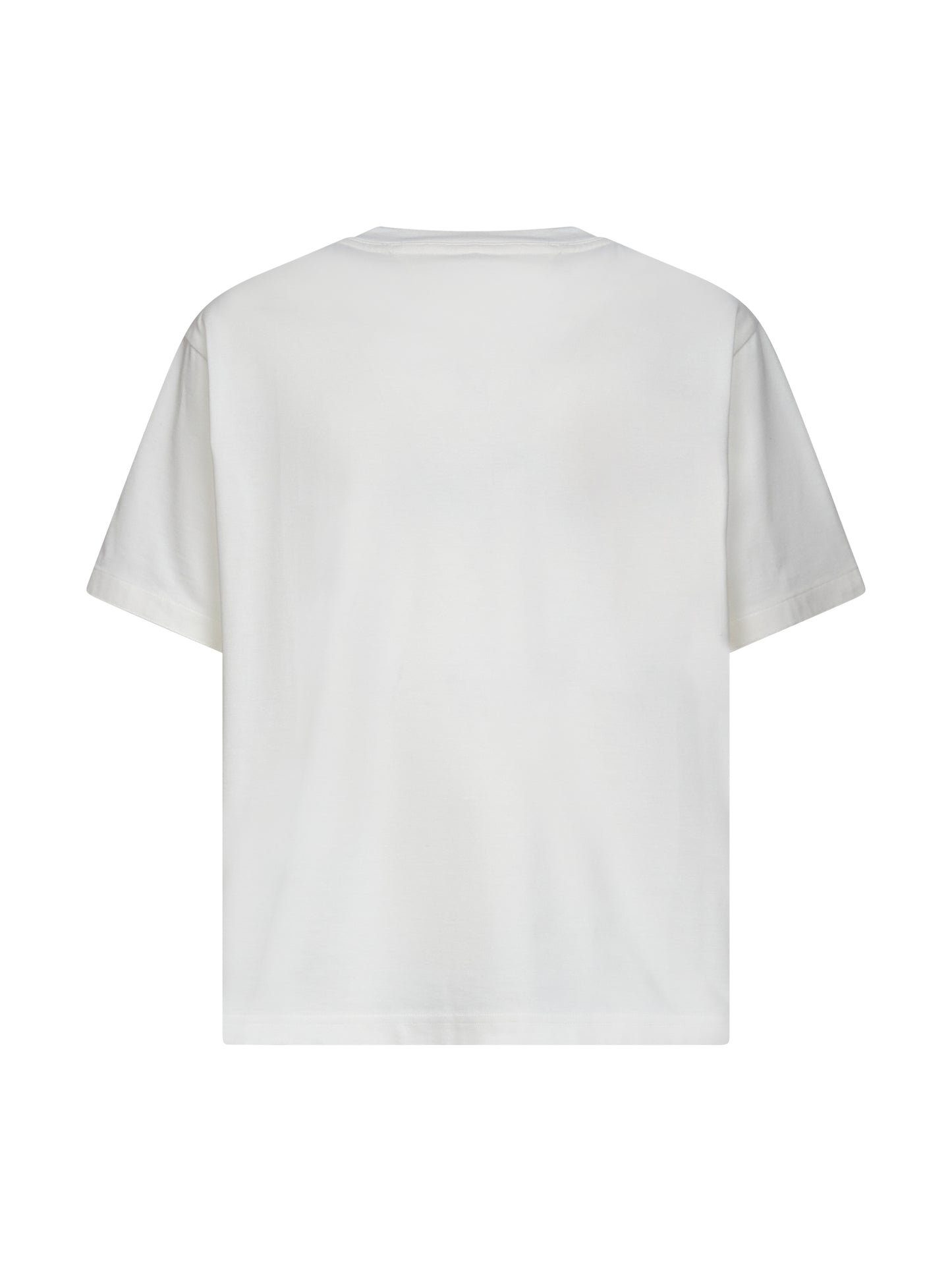Chalk Pima cotton jersey crewneck T-Shirt<BR/>