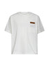 Chalk Pima cotton jersey crewneck T-Shirt<BR/>