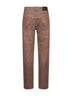 Jeans a gamba dritta in denim lavato marrone
