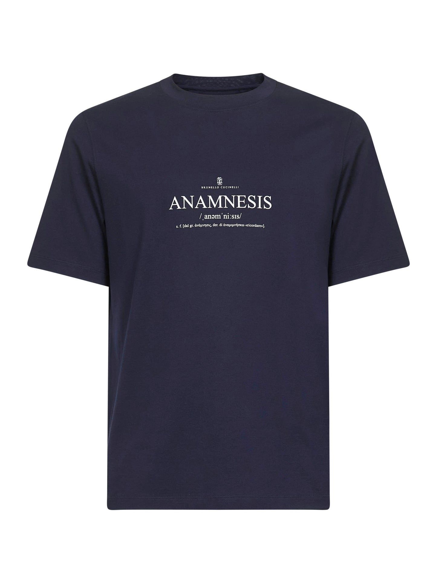 Blue jersey printed brewneck T-shirt