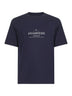 Blue jersey printed brewneck T-shirt