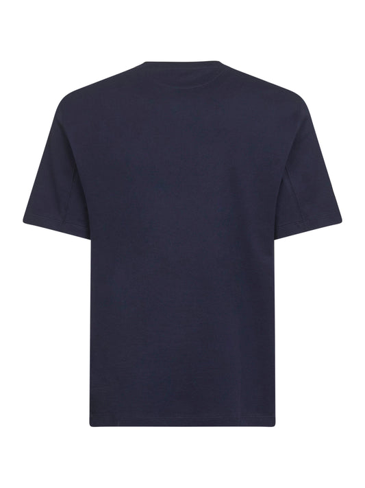 Blue jersey printed brewneck T-shirt