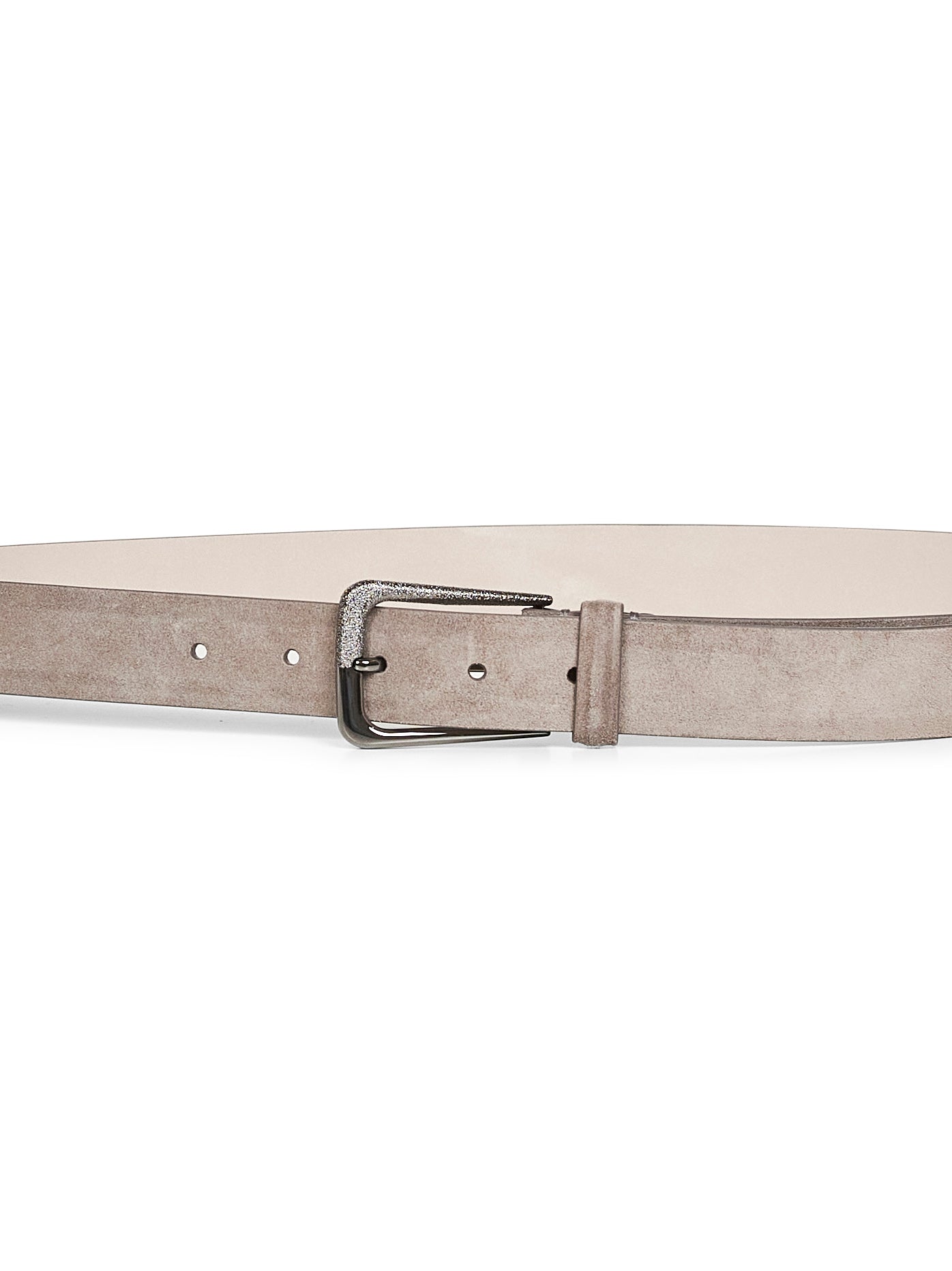 Gray suede Shimmering Buckle belt