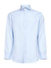 Camicia basic fit in cotone celeste