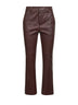 Burgundy stretch nappa leather Square Cigarette trousers