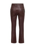 Burgundy stretch nappa leather Square Cigarette trousers