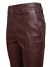 Burgundy stretch nappa leather Square Cigarette trousers