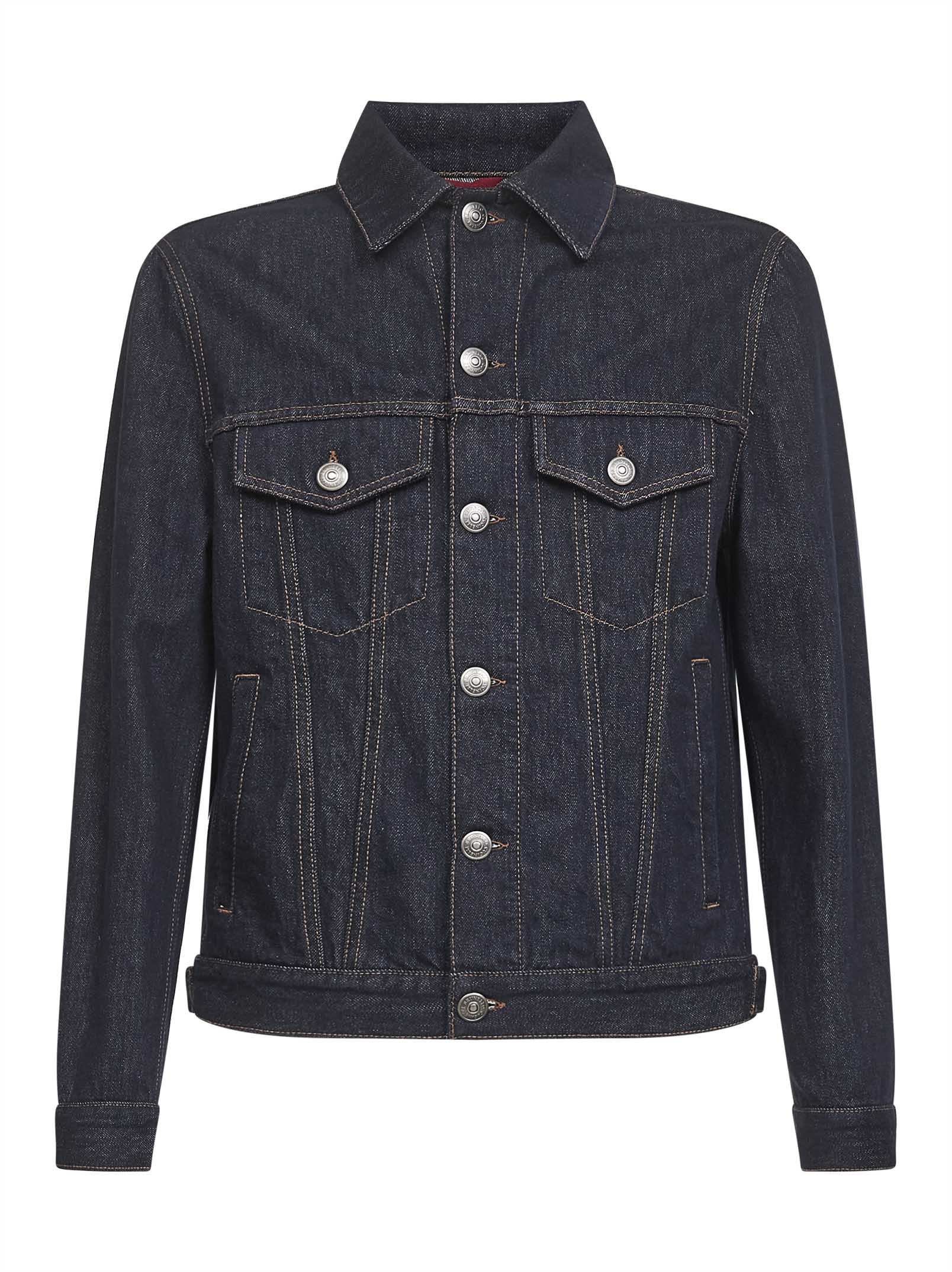 BRUNELLO CUCINELLI デニムジャケットブラック　【サイズ】46 Blue cotton no-fade denim jacket – Daniello.com