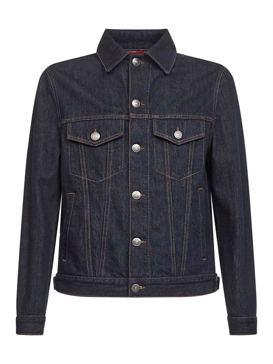 Blue cotton no-fade denim jacket