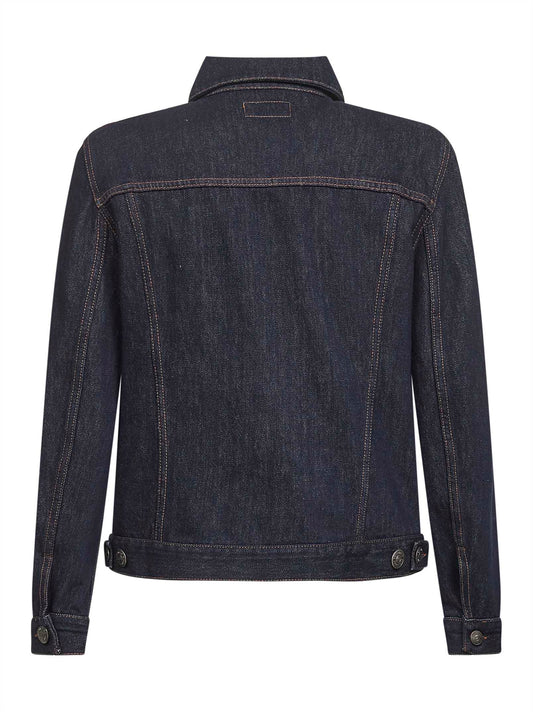 Blue cotton no-fade denim jacket