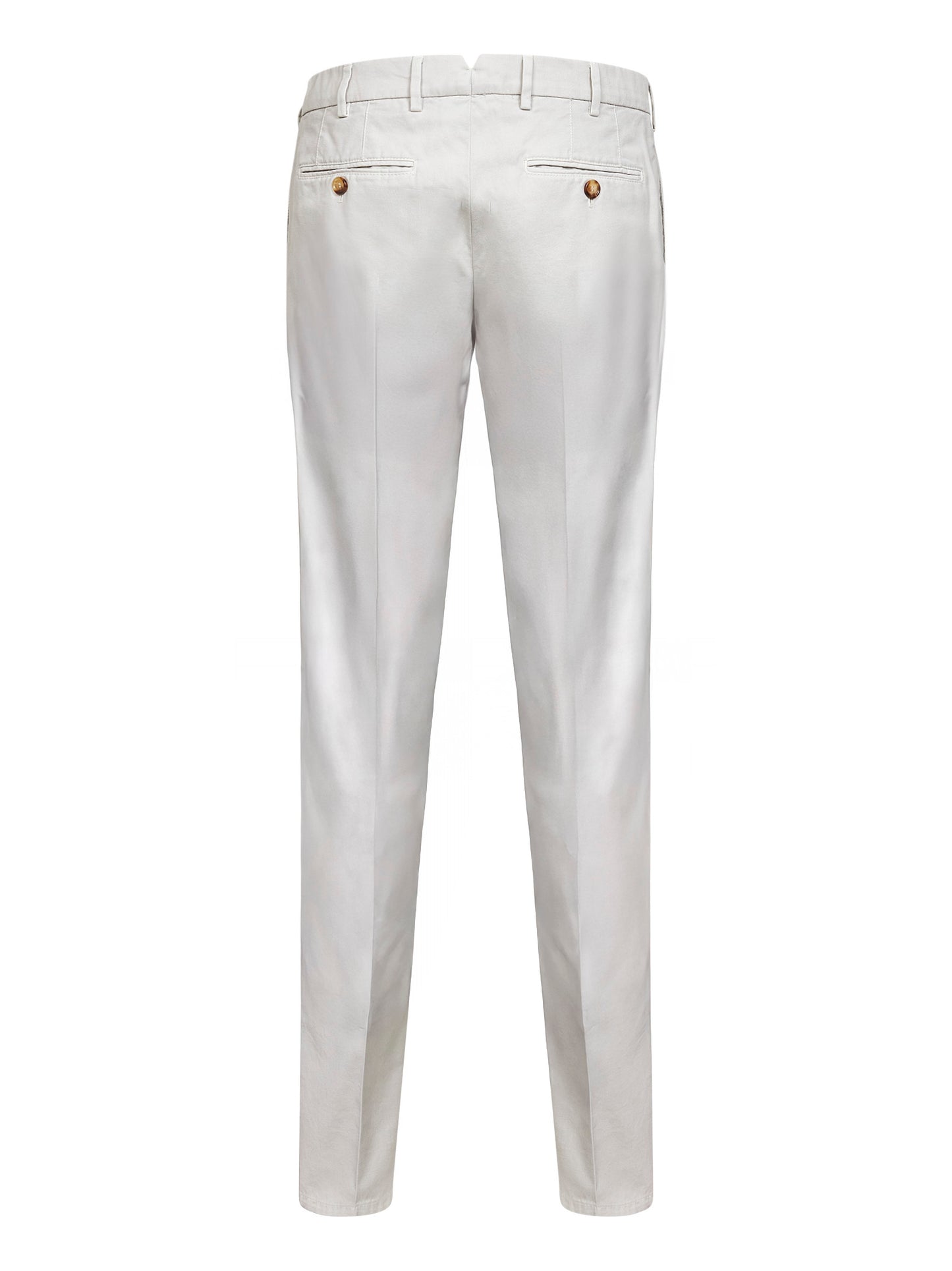 Beige American Pima gabardine italian-fit trousers