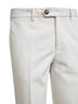 Beige American Pima gabardine italian-fit trousers