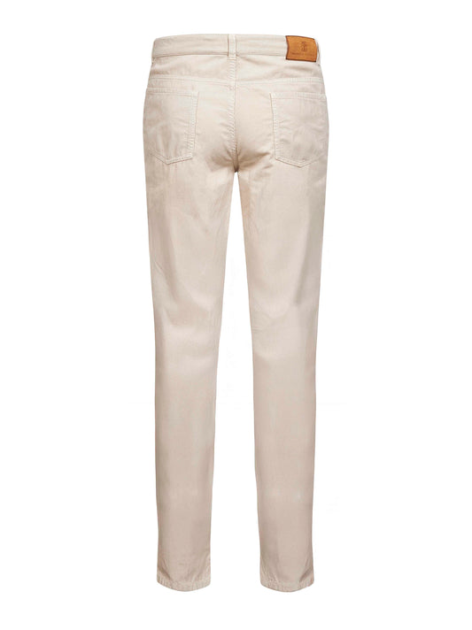 Beige corduroy italian fit trousers