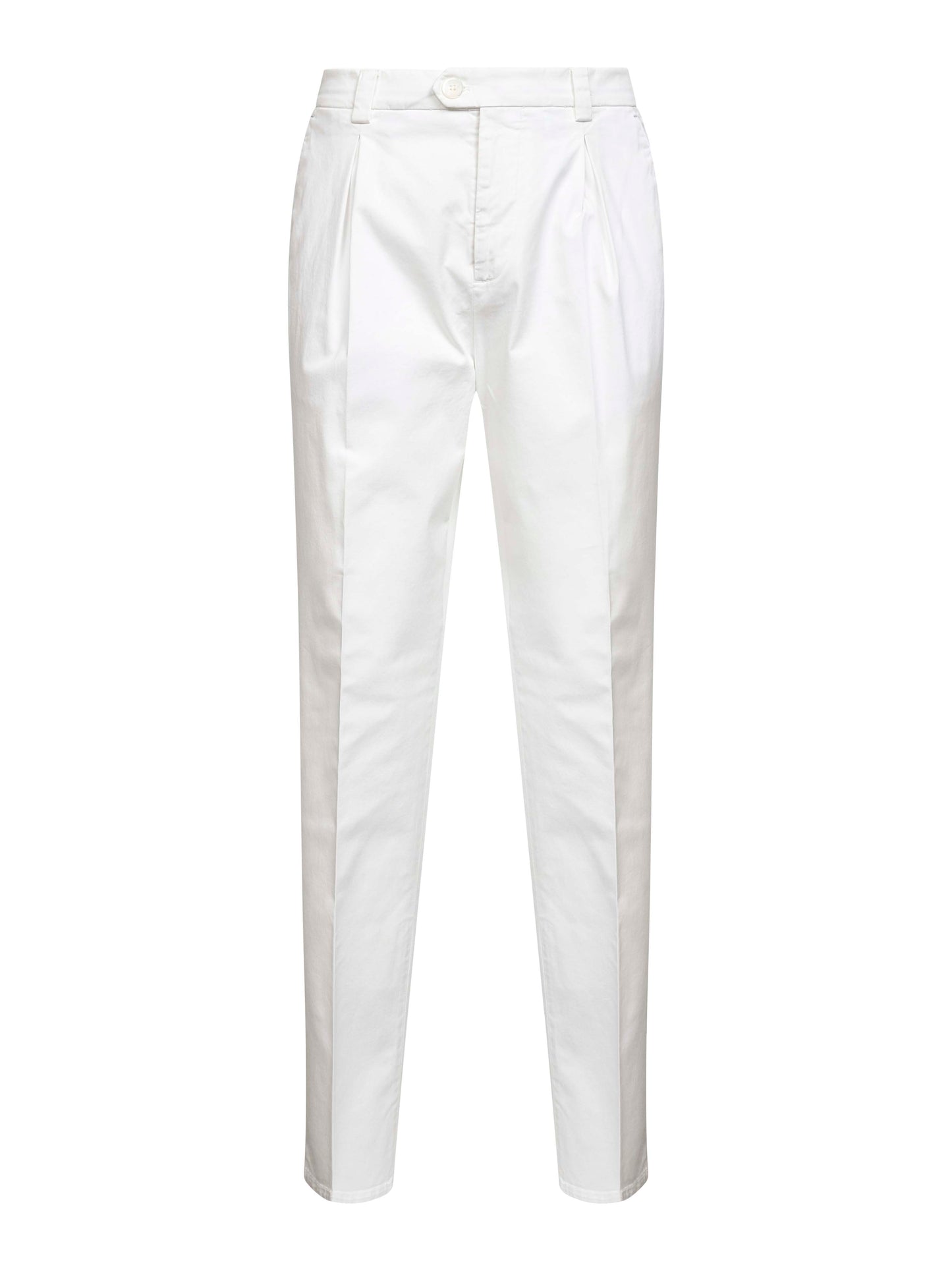 White American Pima gabardine trousers
