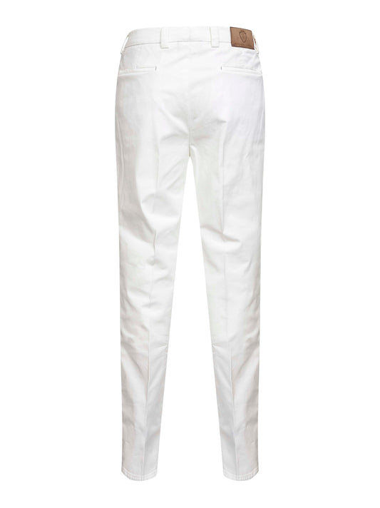 White American Pima gabardine trousers