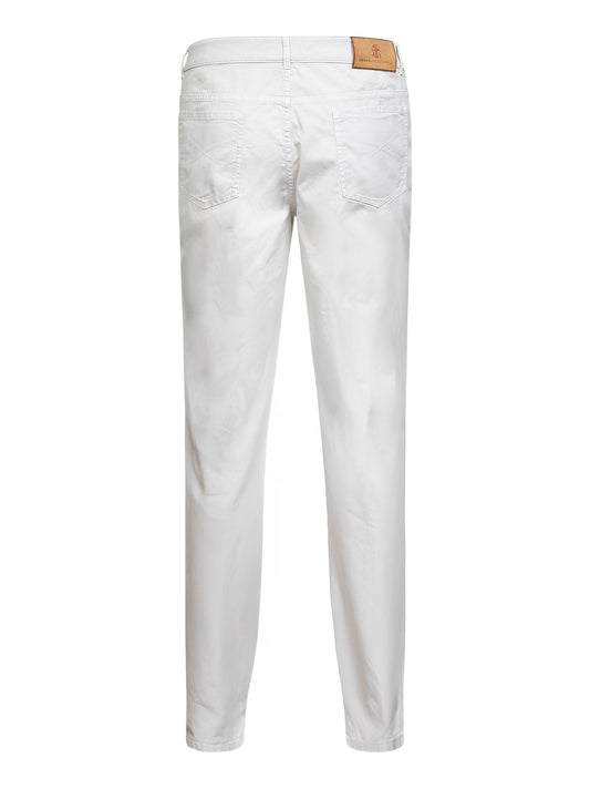 White American Pima gabardine italian-fit trousers