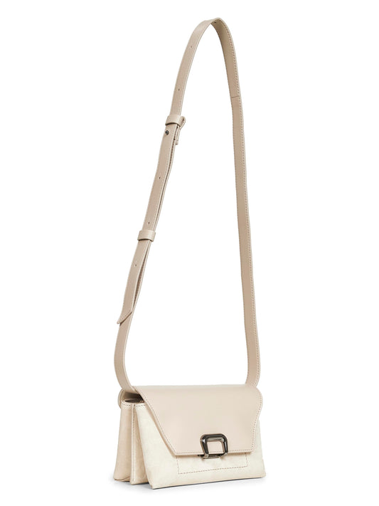 Borsa a tracolla Sartorial piccola avorio