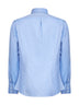 Camicia slim fit in twill di cotone azzurro