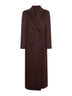 Burgundy double cashmere beaver coat with monili
