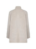 Grey double virgin wool and cashmere cloth caban