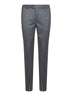 Grey virgin wool flannel italian fit trousers