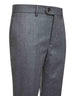 Grey virgin wool flannel italian fit trousers