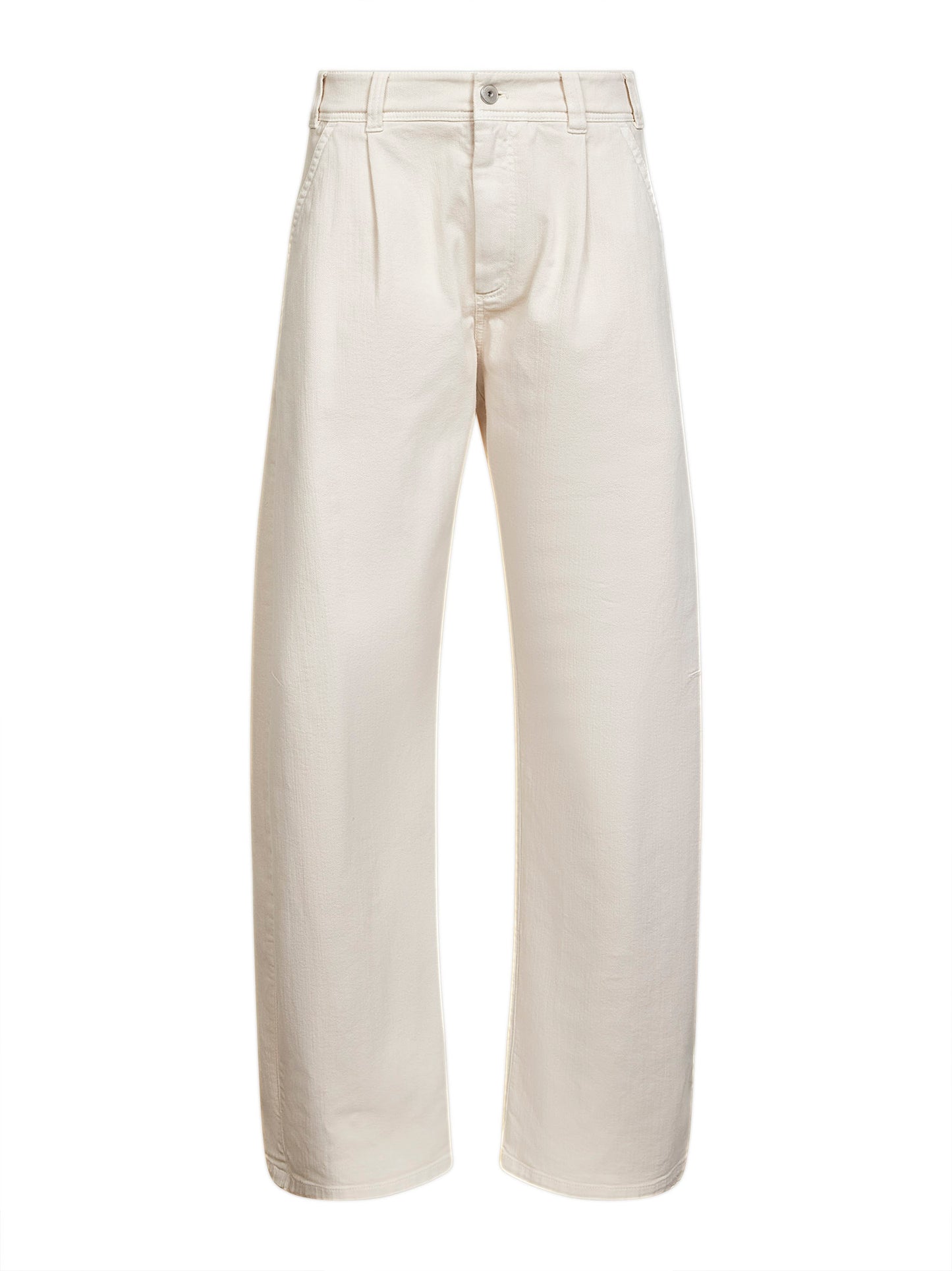Ivory stretch dyed denim jeans