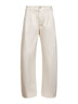 Ivory stretch dyed denim jeans