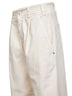 Ivory stretch dyed denim jeans