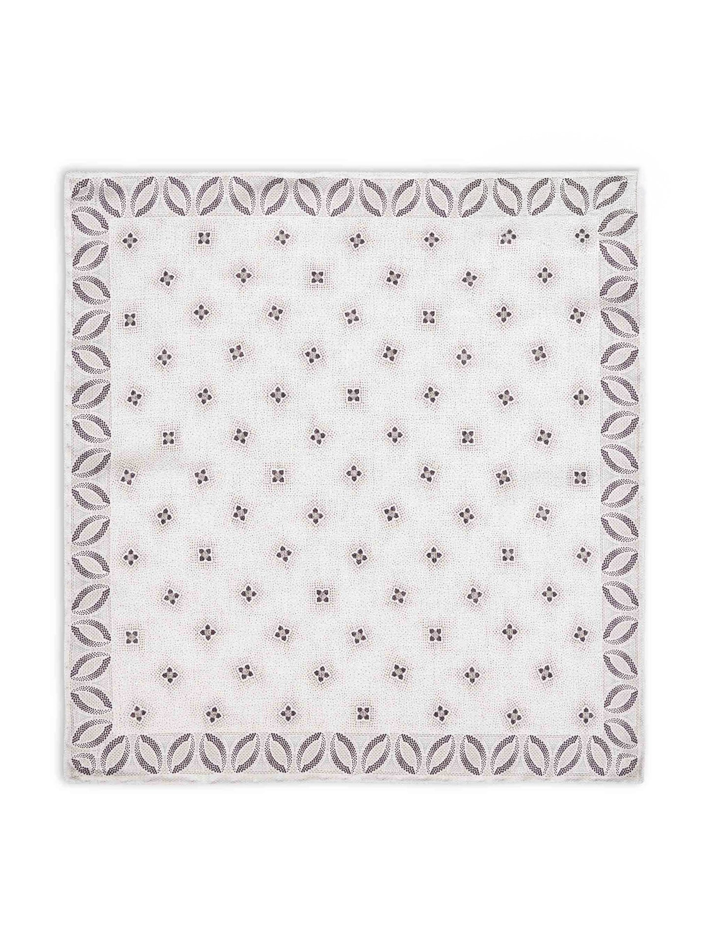 Pochette in seta grigia con disegno stella