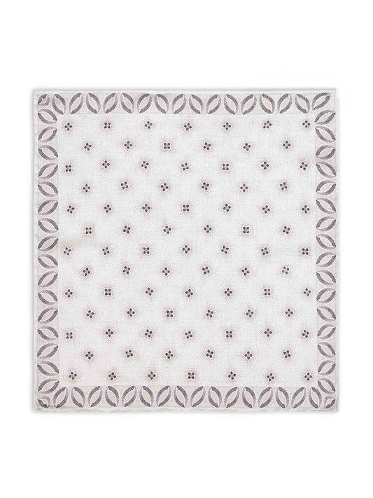 Pochette in seta grigia con disegno stella
