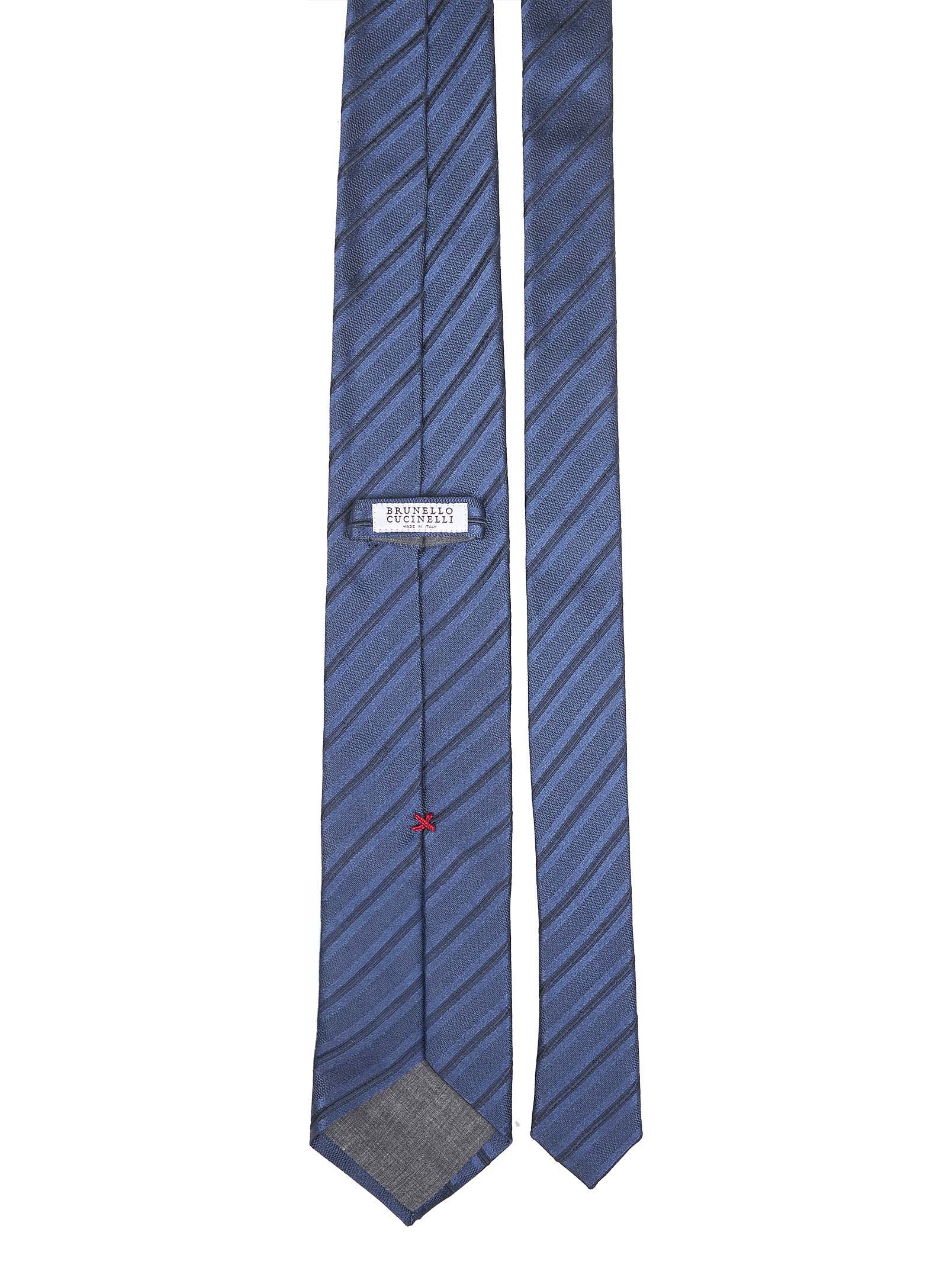 Blue Regimental striped silk tie – Daniello.com