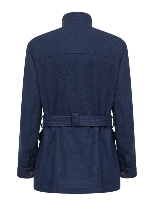 Blue lightweight cashmere cloth Saharan jacket