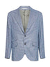 Light blue flecked checked flannel Cavallo jacket