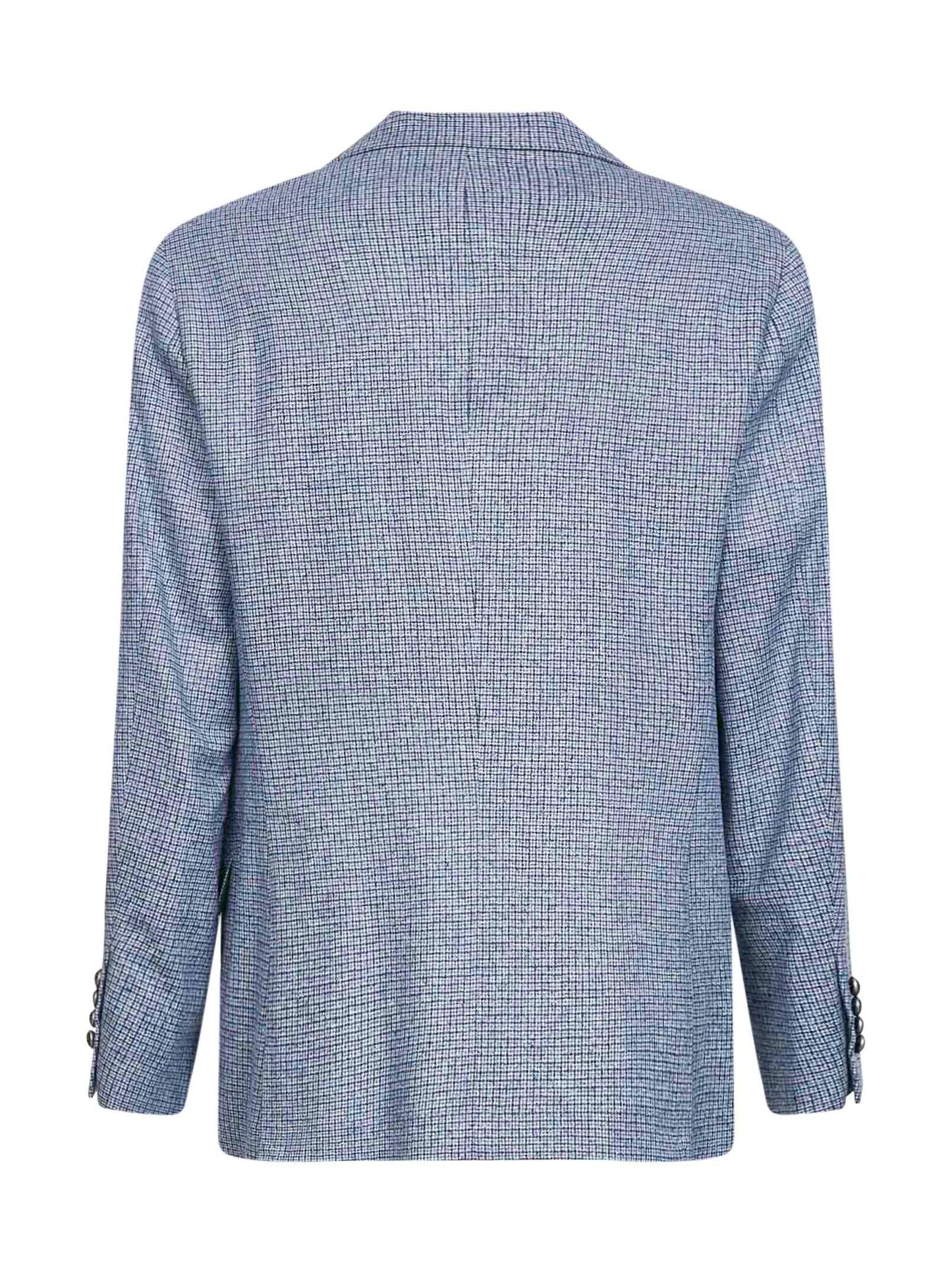 Light blue flecked checked flannel Cavallo jacket